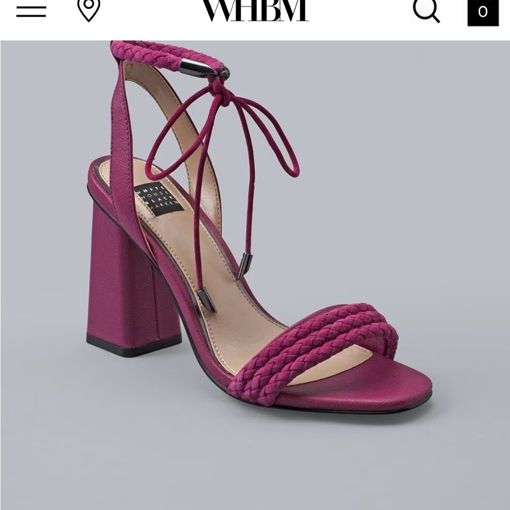 White House Black Market Pink Heeled Sandal